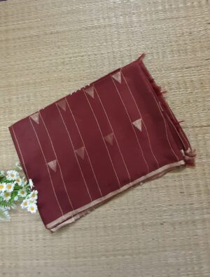 Rust Brown - Bhagalpuri Ghicha Tussar Silk Saree