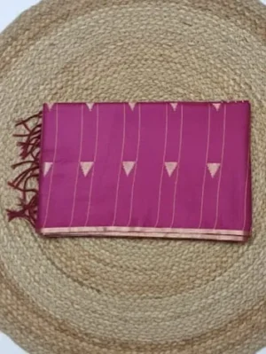 Mauve Pink - Bhagalpuri Ghicha Silk Saree