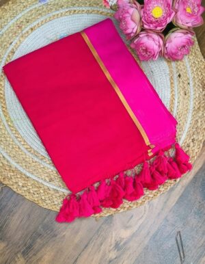 Red - 120 count Mul Cotton Saree