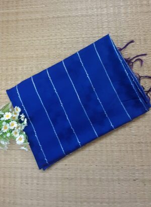 Ink Blue - Bhagalpuri Ghicha Tussar Silk Saree