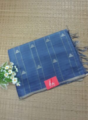 Grey - Bhagalpuri Ghicha Tussar Silk Saree