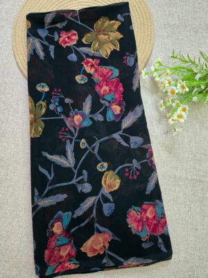 Black Georgette Saree