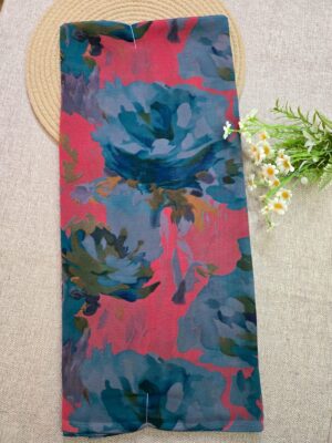 Watermelon Pink - Georgette Saree