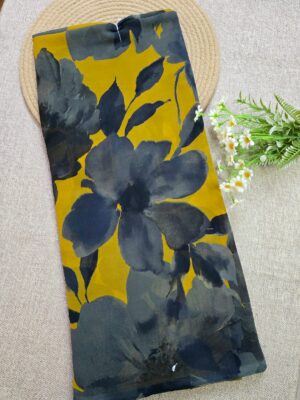 Mustard Yellow - Georgette Saree