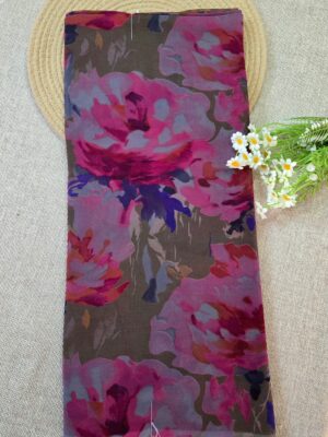 Olive Brown - Georgette Saree