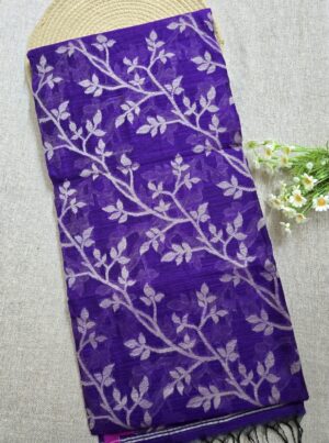 Violet - Jamdani Cotton Saree