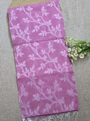 Baby Pink - Jamdani Cotton Saree