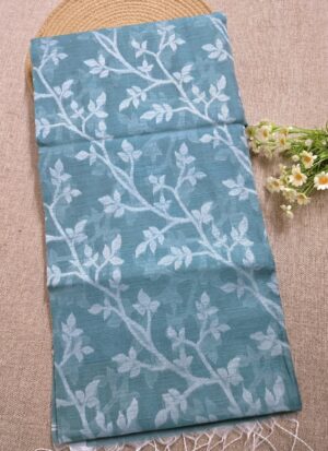 Sea Green - Jamdani Cotton Saree